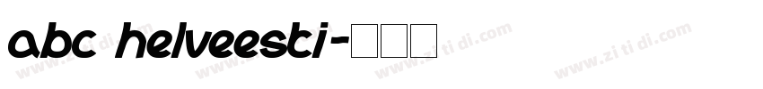 abc helveesti字体转换